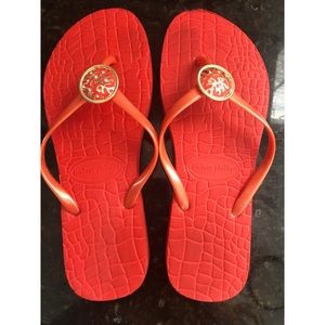Lindsay Phillips Coral Flip Flops